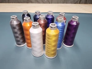 Madeira Embroidery Thread Polyneon Lot Of 11 Cones 1733 1839 1771 1766 1765 - Picture 1 of 16