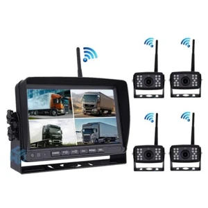 7'' 1080P HD Wireless Rear View DVR Quad Monitor Backup Camera For Truck RV CCD - Picture 1 of 24