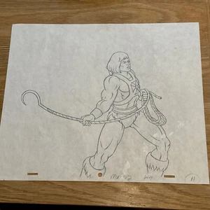 MOTU He Man Animationskunst Original Produktionszeichnung mit Greifhaken - Bild 1 von 6