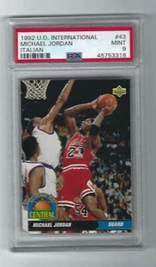 Michael Jordan 1992 UD International Italian All-Divison Card # 43 PSA Mint - 9 - Picture 1 of 2