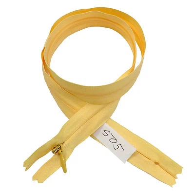 12 pcs Quality BKC Invisible Zipper Top Open Bottom Closed 24" Yellow #505 - Image 1 of 3