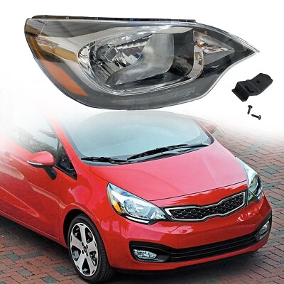 For 2012 2017 Kia Rio headlight Sedan Right Passenger side Halogen w/o LED - Image 1 of 4