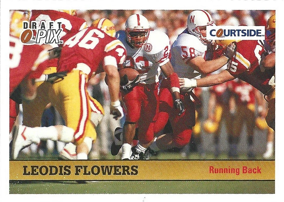 1992 Courtside #122 Leodis Flowers rookie card, Nebraska Cornhuskers - Image 1 of 1