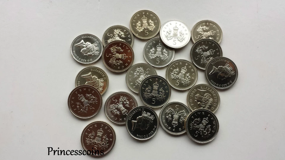 SELECTION OF 1982 TO 2014 UNCIRCULATED 5P FIVE PENCE COIN COLLECTION - Image 1 of 1