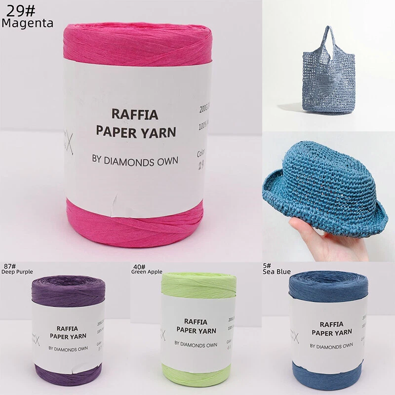 Knitting Crochet Paper Hand Hat/Bag Natural Fiber 240M DIY knitting thread - Image 1 of 4