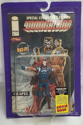 Figura de acción flexible Youngblood Chapel con cómic 1995 Foto 1 de 4