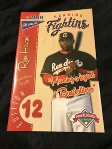 2018 Reading Fightin Phils Program Issue 12 Ryan Howard Phillies HOF Special - Picture 1 of 1