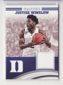 2015 Panini Collegiate Duke Jersey Justise Winslow White swatch - Flat S/H - Picture 1 of 1