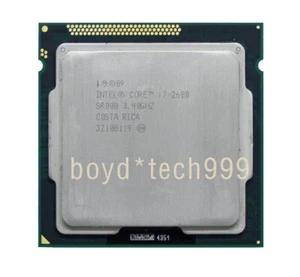 Intel Core i7-2600 CPU 4 cores Socket LGA1155 SR00B 3.4 GHz 3400 MHz Processor - Picture 1 of 4