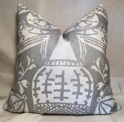 20”sq CLARENCE HOUSE The Vase Chinoiserie 100% Linen Fabric Custom PILLOW COVER - Image 1 of 4