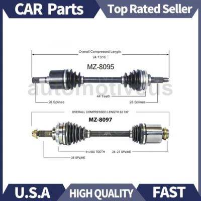 Eixo dianteiro CV 2X TrakMotive para Ford Probe 1993 1994 1995 1996 1997 - Imagem 1 de 3