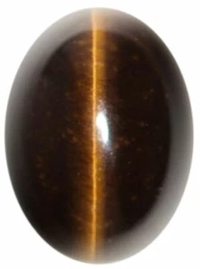 Natural Extra Fine Deep Gold Bronze Cat's Eye - Oval Cabochon - South Africa - A - Picture 1 of 1