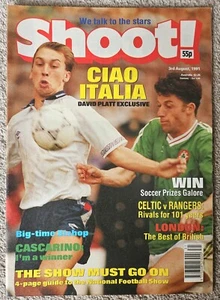 VINTAGE SHOOT FOOTBALL MAGAZINE - 3RD AUGUST 1991 - CIAO ITALIA - DAVID PLATT - Picture 1 of 22