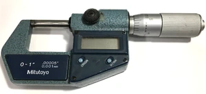 Mitutoyo 293-765-30 Digimatic Micrometer, 0-1"/0-25mm Range, .00005"/0.001mm - Picture 1 of 2