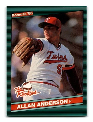 Allan Anderson 1986 Donruss The Rookies RC #3 Minnesota Twins NM-MINT - Image 1 of 2