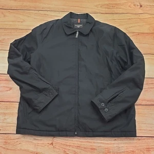 Dockers jacket Mens Extra Large Black Outdoor Quilted Lined Bomber Coat Adult - Picture 1 of 11