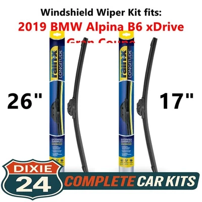 Rain-X Longitude Wiper Kit fits: 2019 BMW Alpina B6 xDrive Gran Coupe (26"+17") - Image 1 of 4