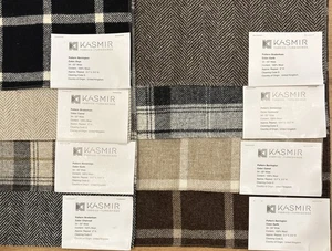 KASMIR Fabric Samples Lot of 8 Swatches 100% Wool Decorator Interior Upholstery - Picture 1 of 4