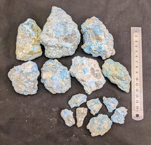 Natural rough turquoise with matrix and pyrite lot 1.3 kgs - Picture 1 of 19