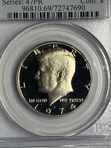 1974-S 50c Kennedy Half Dollar CLAD Proof PCGS PR69DCAM**KBKRX7690 - Picture 1 of 4