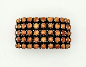 Happy Piasso Orange Spiny Oyster 5 Row Cuff ~ Hallmarked - Picture 1 of 4