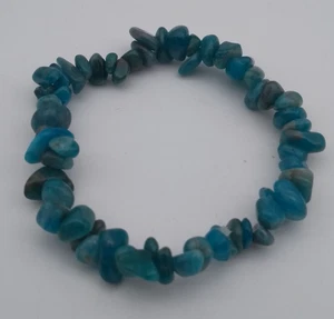 Bracciale Elasticizzato Pietre Naturali (Blu) Fatto a Mano Germany - Foto 1 di 5