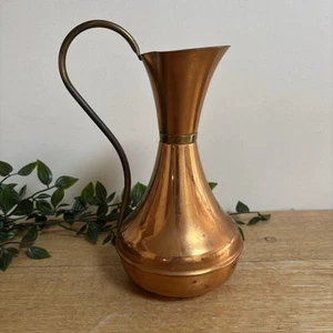 Vintage Brass & Copper Decorative Jug – Mid-Century British Made - Picture 1 of 11