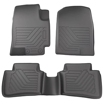 Black All-Weather Floor Mats Liner for Hyundai Accent 2018-2023 TPE Car Mat - Image 1 of 4