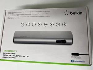 Belkin Thunderbolt 3 Express Dock HD F4U095 mit 170W Netzteil +Thunderbolt Kabel - Afbeelding 1 van 13