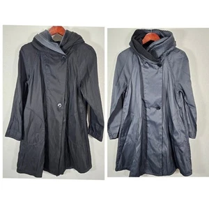 Mycra Pac Now Reversible Raincoat Women's Size 00 XS Black Gray Donatella - Picture 1 of 12