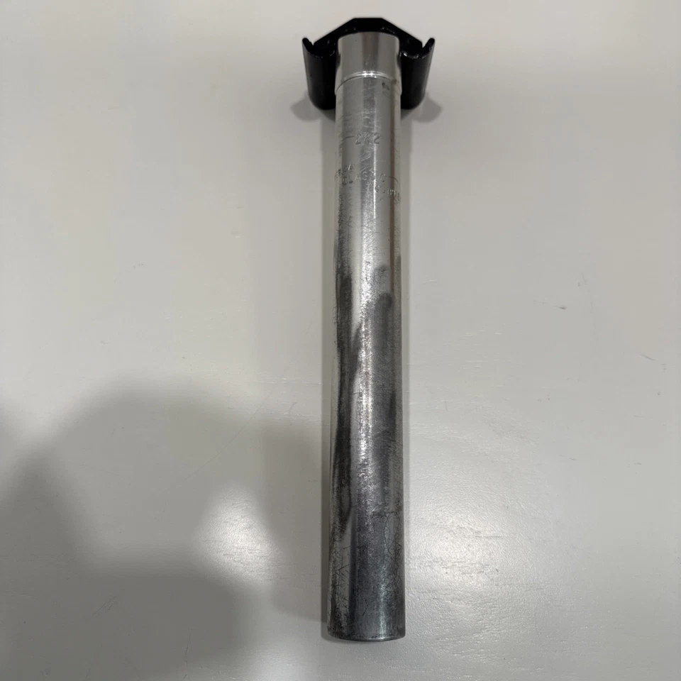 Tija de sillín clásica americana vintage 27,2 mm aluminio plateado 160 g bicicleta MTB de carretera Foto 1 de 4