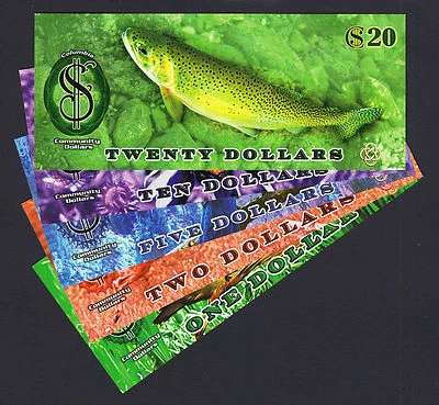 Canada 2013 POLYMER Local Currency BC, COMMUNITY Dollars $1 to $20 (5 Pcs) UNC - Image 1 of 4