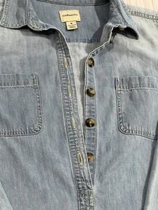 GH Bass Vintage Damen Denim Jeanskleid M Knopfleiste Oberteil 100% Baumwolle 90’s Y2K - Bild 1 von 12