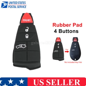 Remote Key Fob Rubber Pad 4 Buttons for Chrysler Dodge Jeep IYZ-C01C - Foto 1 di 6