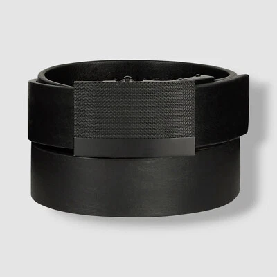 Cinturón informal Kenneth Cole para hombre negro imitación cuero placa hebilla talla M 42-44 Foto 1 de 2