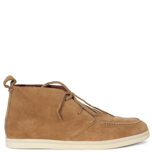 71445 auth LORO PIANA tan suede NAMIB WALK Ankle Boots Shoes 38.5 - Picture 1 of 8
