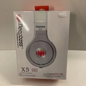 Headphones In Black with Control Talk 3.5mm Deepbass X5 HD Brand New gift xmas - Picture 1 of 4