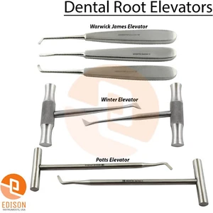 Dental Root Extraction Elevators Surgical Potts Elevator Tooth Extracting Tools - Picture 1 of 4