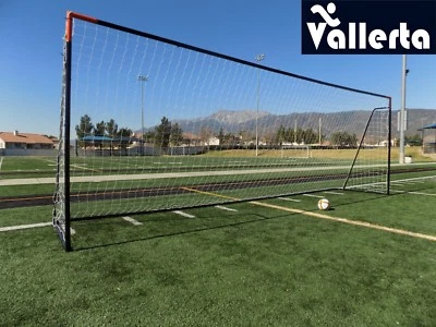 Vallerta® 24x8 Ft. Regulation Size Soccer Goal w/Weatherproof Net(Blk/Org)(1Net)