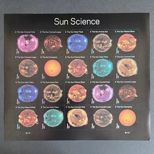 USA 2021 Stamps MNH Forever Sun Science Plate Block Sheet of 20 US . - Picture 1 of 6