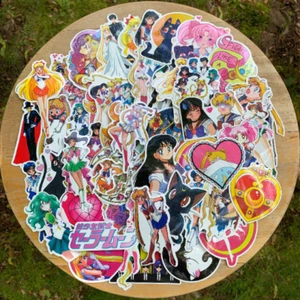 75 Stück Sailor Moon Aufkleber Pack Wasserfest Glänzend Aufkleber, 2-3", Keine Wiederholungen - Bild 1 von 4