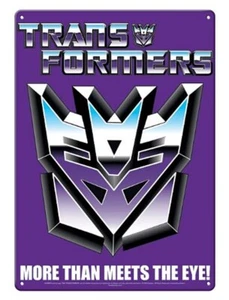 Transformers Decepticon Logo Image Metal Sign Poster 8.25 x 11.5 NEW SEALED - Picture 1 of 1