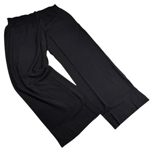 J.Jill Wide Leg Pants Sz.L Tall Black High Rise Smocked Waist Lightweight Basic - Picture 1 of 7