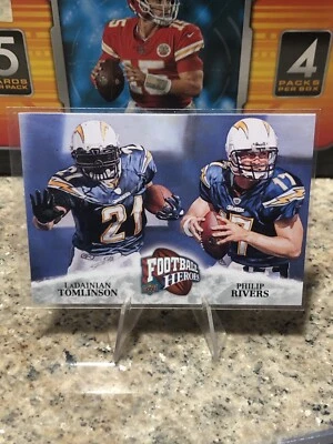 2009 Upper Deck Football Heroes LaDainian Tomlinson/Philip Rivers #480 Chargers - Image 1 of 4