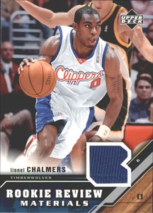 2005-06 Upper Deck Rookie Review Materials Clippers Card #LC Lionel Chalmers Jsy