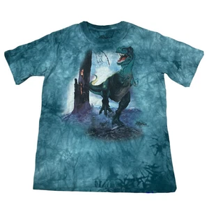 VTG T-Rex Dinosaur Shirt The Mountain YOUTH Medium Tie Dye Jurassic Park - Picture 1 of 6