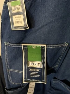 NEW LIBERTY Bib Overalls 50 X 32 Blue NWT - Picture 1 of 11