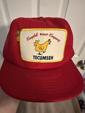 Rare Campbells Soup Company Tecumseh Trucker Hat With Pin