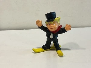 Werbefigur Promo Figur Schornsteinfeger auf Ski Vintage ca. 5 cm - Bild 1 von 2