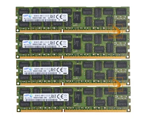 Samsung 32 G DDR3 RAM 4X 8 GB 2RX4 PC3-14900R 1866Mhz Only ECC REG Server Memory - Picture 1 of 6